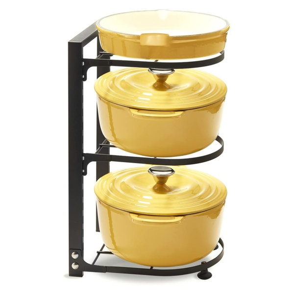 Prep & Savour Metal Countertop / Pot Rack Wayfair